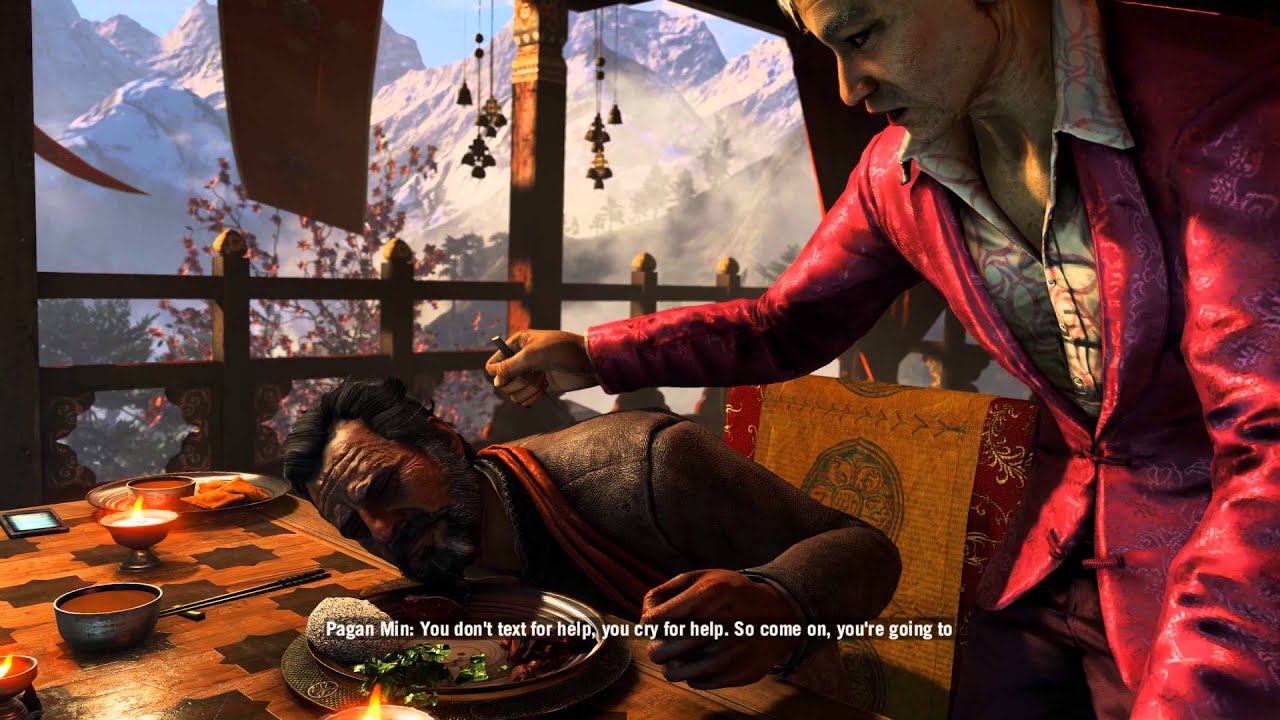 Far Cry 4. Hidden ending. Sitting at Pagan's table.