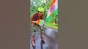 Making Indian Flag 🇮🇳 Pattern using Super Big Cube with Doing skates #shorts #harghartiranga