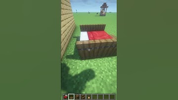 Simple Bed Tutorial In Minecraft #shortsfeed #minecraft #20m #shorts #short #trending #tutorial #1m