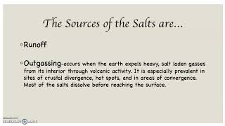 101 Lab Oceanic Salinity Introduction, Part One