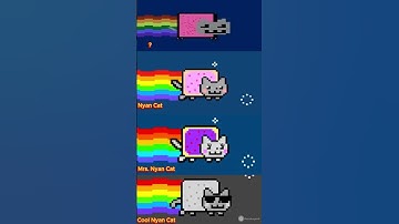 Nyan Cat Transformation | Oldest Nyan Cat Ever? 🤯 Give It a Name! #shorts #evolution #nyancat