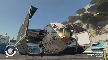 Starfield Spaceship Decoration Test