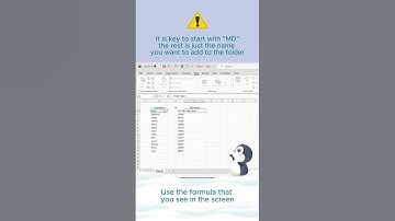Create folders in two clicks using Excel!