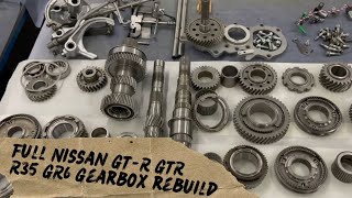 Full Nissan GT-R GTR R35 GR6 Gearbox rebuild with Albins gears 1-6 & Linney circlips.