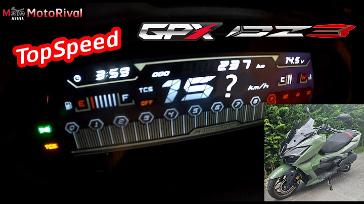 TopSpeed GPX DZ3 & Accerelation Test by MotoRival