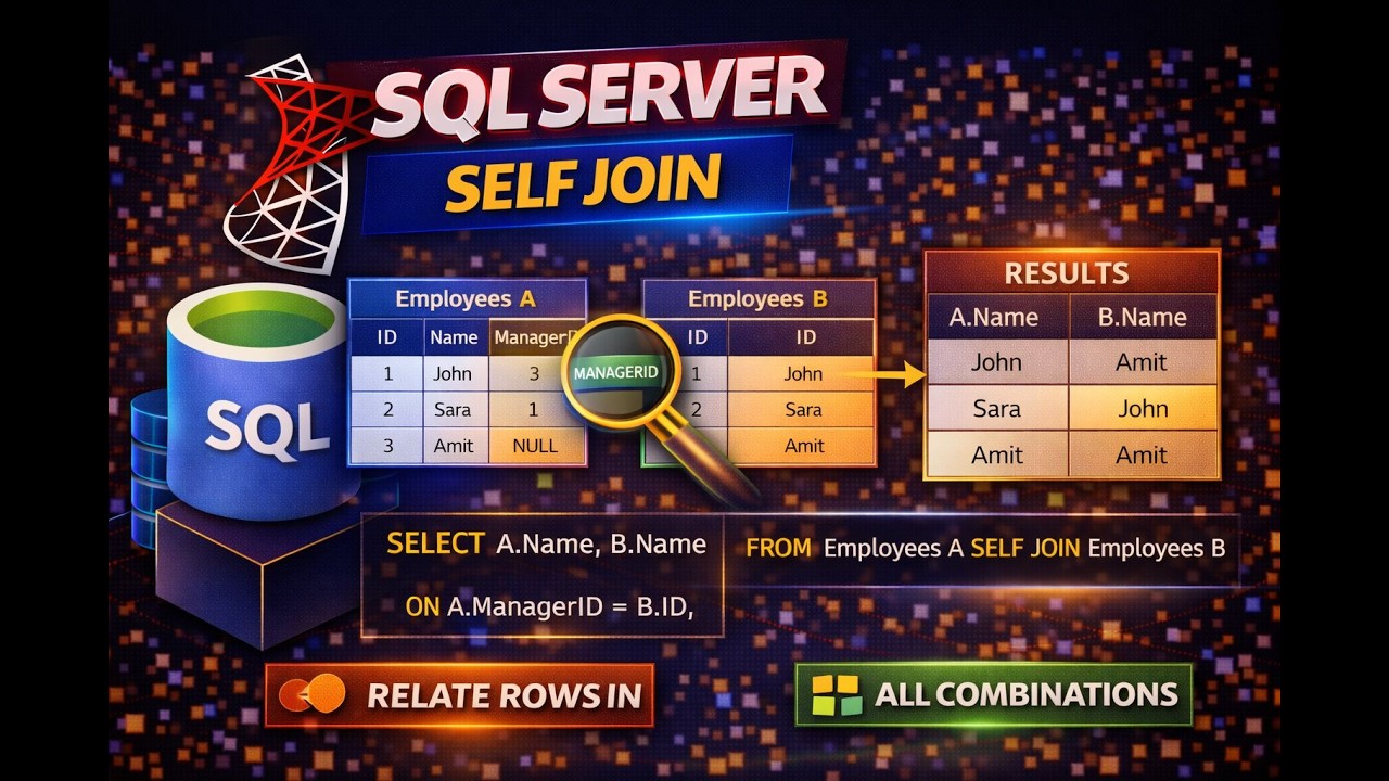 Day 24: Microsoft SQL Server Complete Course | Self Join #sqlserver # ...