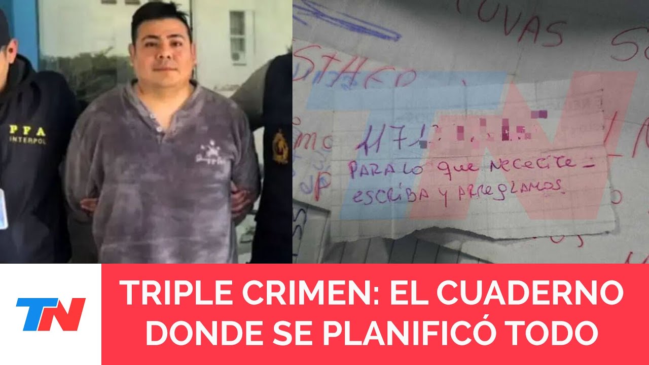 Las anotaciones del cuaderno del “Señor J”, presunto autor intelectual del triple crimen de Varela