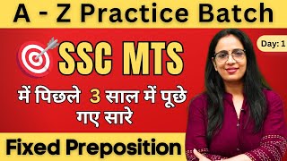 A - Z  Practice Batch | Fixed Preposition Asked in SSC MTS in Last 3 Years | English With Rani Ma'am