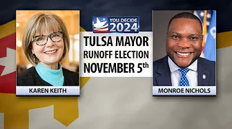 Video: Tulsa Mayoral Candidates Karen Keith, Monroe Nichols advance to November runoff election thumbnail