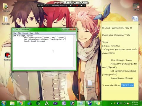 How to make computer talk