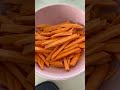 I love sweet potato fries, but I am still learning how to cook it🤪 Not burnt is a progress! #vegan