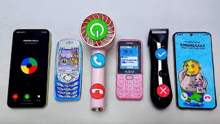 Galaxy a15 vs Nokia 6100 vs Fan Pink vs Nokia 210 vs Hair Clipper vs Xiaomi 17pm incoming call