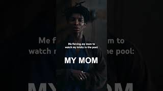 Me forcing mom to watch my tricks in the pool #mothermary #annehathaway #michaelacoel #pool #summer