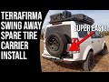 LR4 Terrafirma Spare Wheel Carrier - Super Easy Install! | Land Rover Do-Over Land