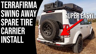 LR4 Terrafirma Spare Wheel Carrier  Super Easy Install! | Land Rover DoOver Land