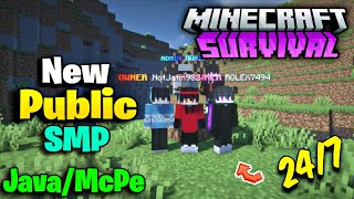 Best Free Survival SMP Server 2026 🔥 | Minecraft Java + Bedrock | 24/7 Online | Anyone Can Join 😱