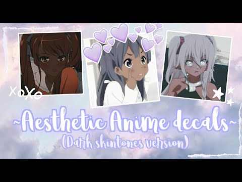 Aesthetic Anime icon decals/decal ids (Dark skintones version ♡) | For ...
