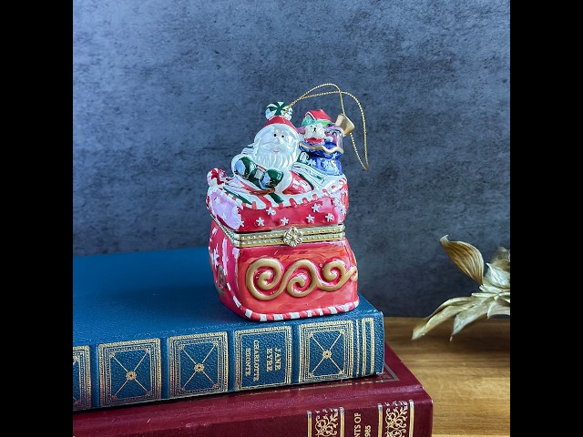 Vintage Mr. Christmas Santa Music Box Ornament - YouTube