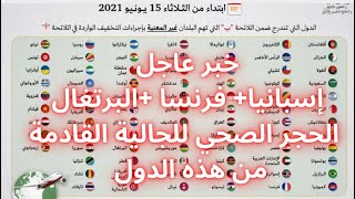 عاجل وحصري فرنسا + إسبانيا + البرتغال في اللائحة ب (  قد يكون هناك حجر صحي بالمغرب بعد العيد )