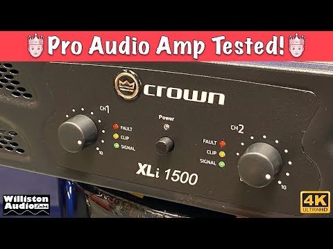 The King of Pro Audio? Crown XLi 1500 Amp Dyno Test and Review [4K]