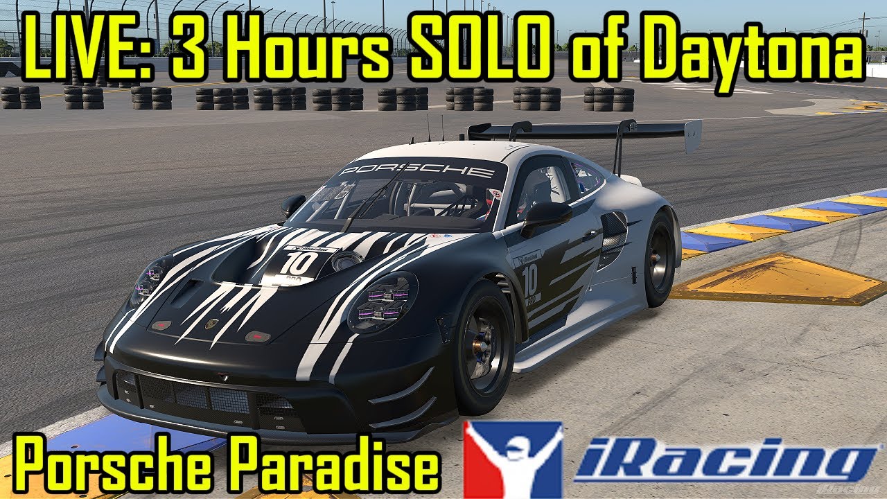 LIVE: 🔴3 hours SOLO of Daytona | Porsche GT3