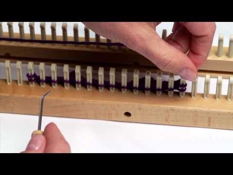 Decreasing stitches on a knitting loom
