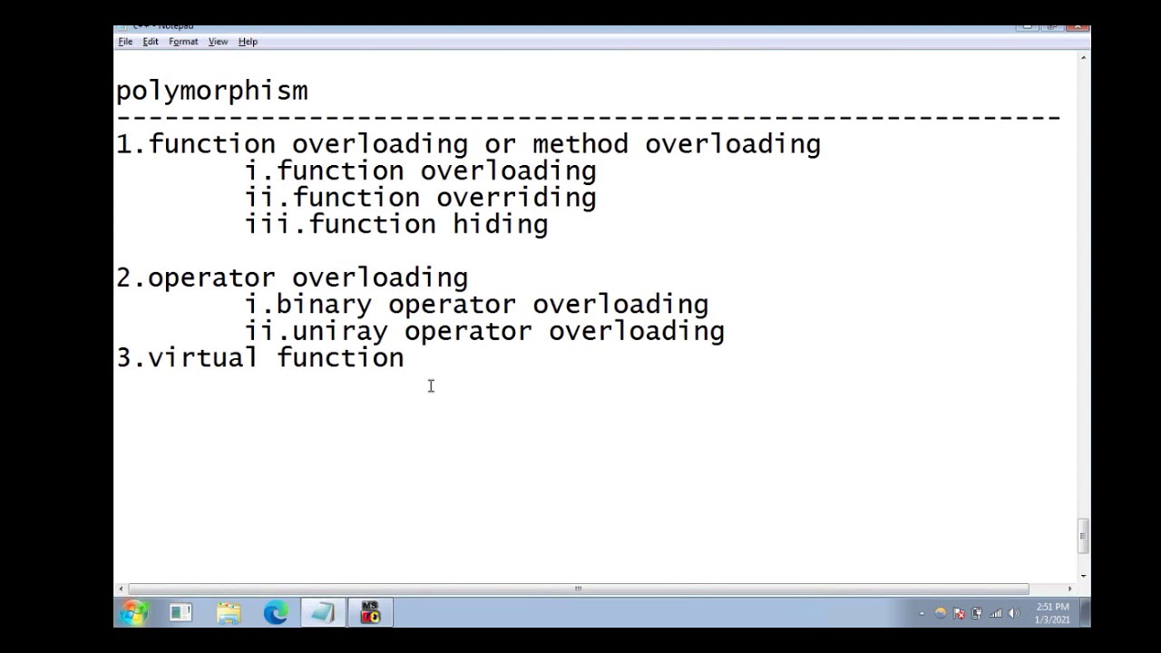 Polymorphism///operator overloading part-3 - YouTube