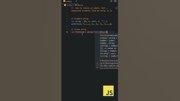 Remove null, undefined and empty elements from an array in #javascript