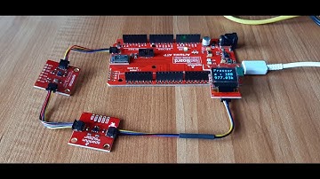 SparkFun Artemis ATP RedBoard with CCS811/BME280 ,VCNL4040 proximity and micro OLED breakout boards.