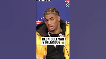 New Bills rookie WR Keon Coleman's first press conference is comedy 😂 (via @wkbwbuffalo)