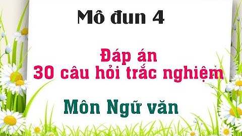 Đáp án 30 câu hỏi trắc nghiệm môn Ngữ văn mô đun 4