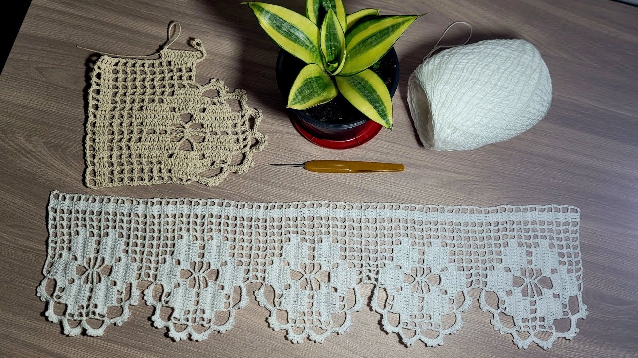 3️⃣0️⃣4️⃣Bico de #crochet elegante 🍀