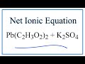 Net Ionic Equations and Spectator Ions