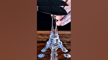 Cutting Glass Eiffel Tower 🗼 #ai #aiart #asmrsounds #asmr #aiasmr #satisfyingvideo