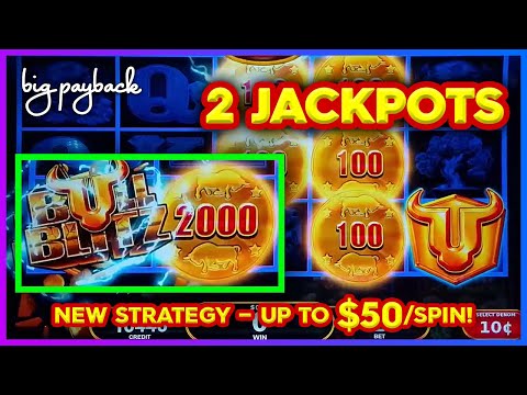 2 JACKPOTS?!?? → Up to $50 Per Slot Machine Spin on Bull Blitz!