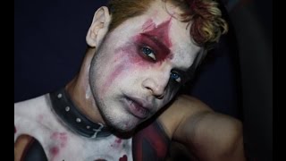 Gender bent Harley Quinn body paint/ makeup tutorial