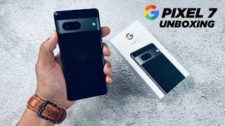 Google Pixel 7 Unboxing Setup and First Look | Obsidian Black