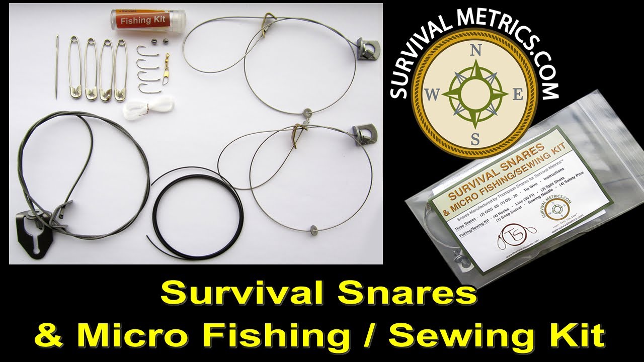 Thompson Survival Snares 3 Pak and Micro Fishing / Sewing Kit (SK-2)