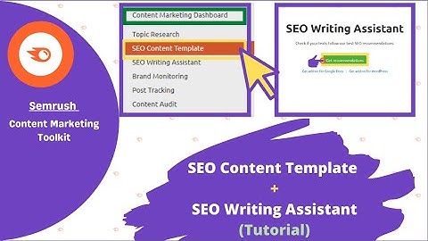 Seo Content Template  & Seo Writing Assistant Tutorial | Semrush Content Marketing
