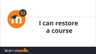 Course restore: Moodle 3.4