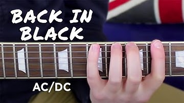 AC/DC - Back in Black Guitar Tutorial - Part 2 (Fast Middle 8 Riff)