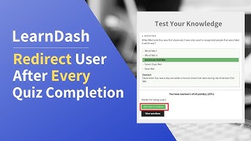 How to redirect Learndash User after every quiz completion