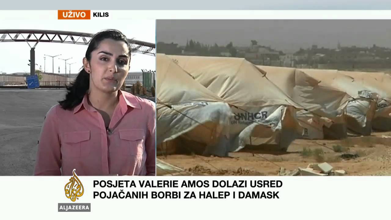ألما برنيتشانين تبث مباشرة من الحدود التركية السورية - قناة الجزيرة البلقان