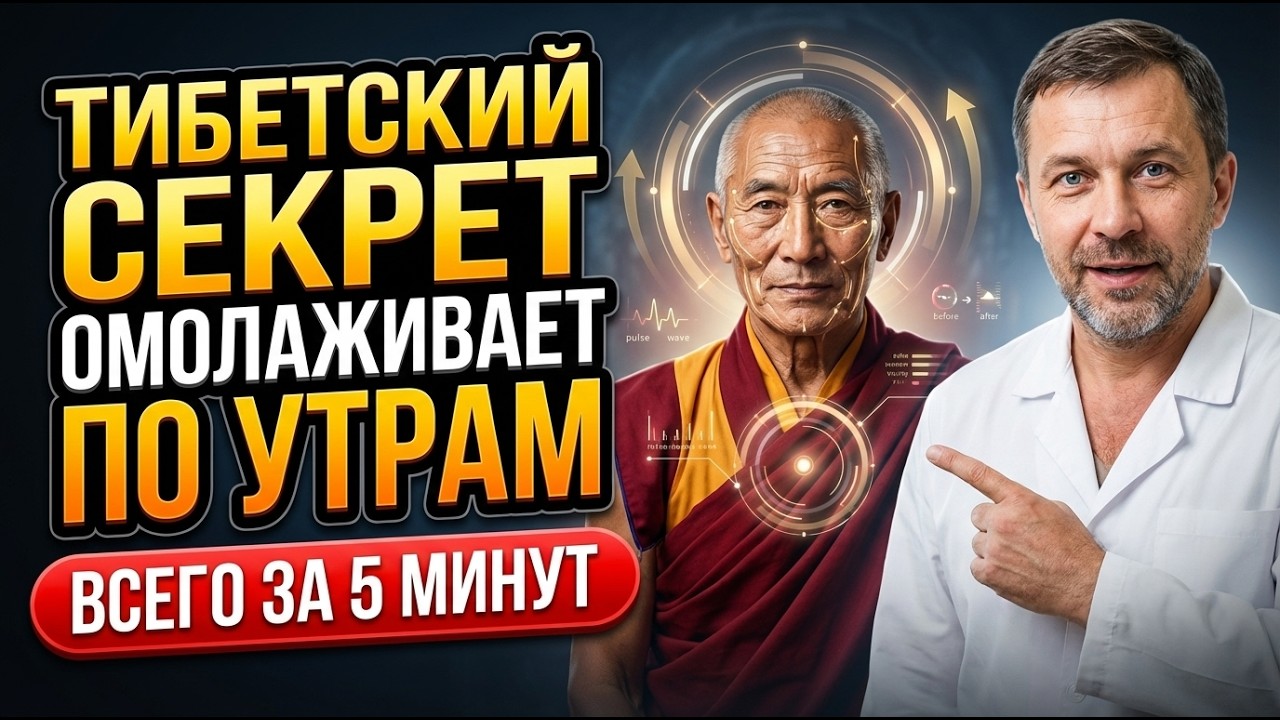 ТИБЕТСКАЯ ГОРМОНАЛЬНАЯ ГИМНАСТИКА: 5 МИНУТ УТРОМ — И ТЕЛО МОЛОЖЕ НА 30 ЛЕТ