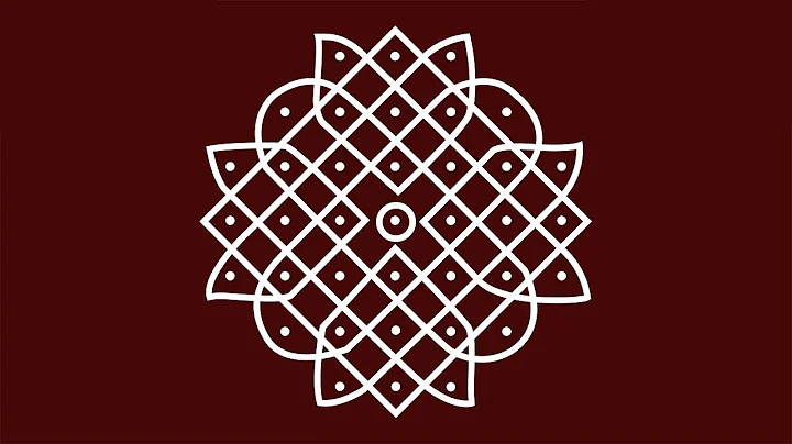 New Flower Rangoli Kolam    7x3x3 Dots Ghummam Muggulu Designs    #ChukkalaMuggulu