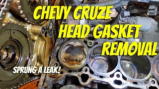 Part 1 of 2  Chevy Cruze  Bad Head Gasket  How to remove and replace.