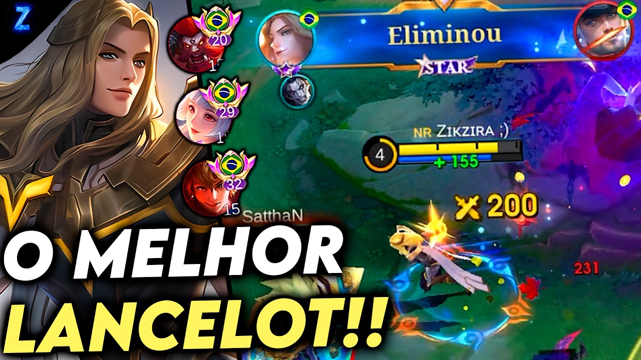 KILL NÃO GANHA JOGO, PARTIDA CONTRA OS TOP BR! - LANCELOT GAMEPLAY | Mobile Legends