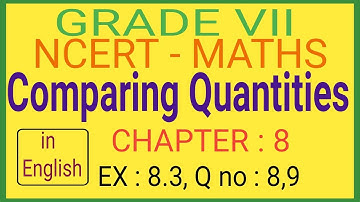 Cbse Class 7 Comparing Quantities / Ex 8.3 NCERT 7th Maths / Navimaths