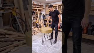 He Turned Scrap Wood & Rebar Into a Luxury Table! 🤯🔥 #diyprojects #shorts