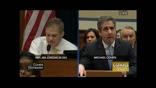Michael Cohen spars with Republican Rep. Jim Jordan (OH)